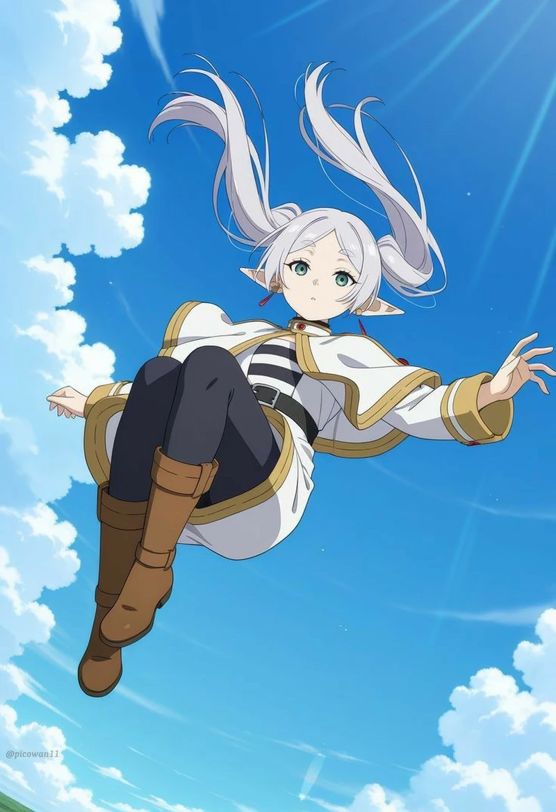 Ảnh Frieren buồn phong cách anime nhẹ nhàng cực chill