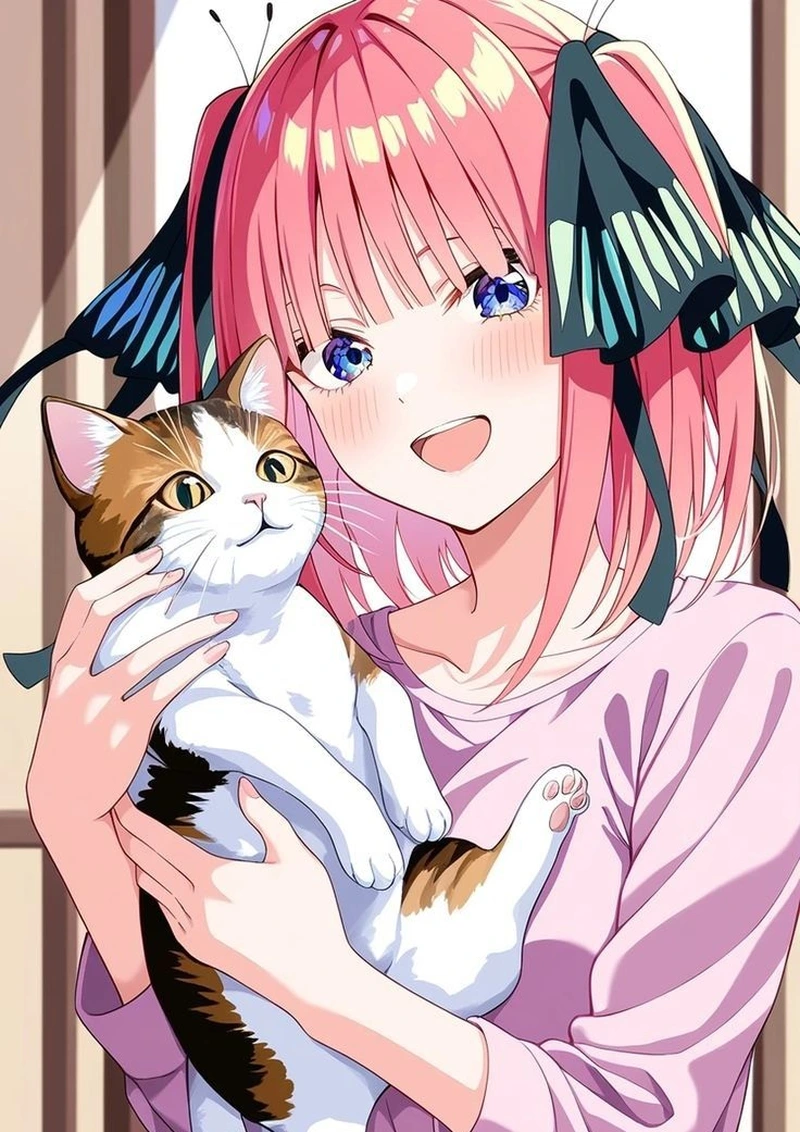 Ảnh Nino Nakano cute dành cho người mê anime nữ đáng yêu