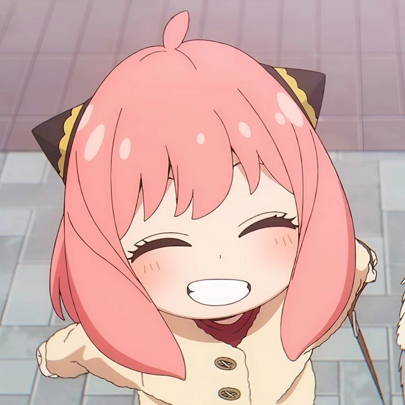 Ảnh anime Anya tạo dáng tinh nghịch đáng yêu