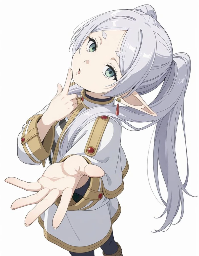 Ảnh anime Frieren cùng khung cảnh thiên nhiên yên bình đẹp