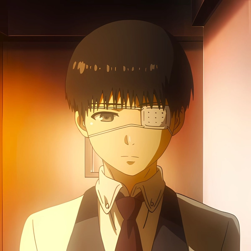 Ảnh anime Kaneki phong cách tối giản đẹp