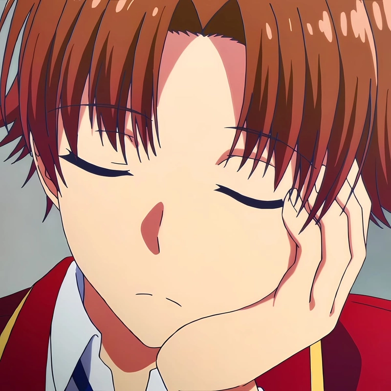 Ảnh anime Kiyotaka với nét mặt điềm tĩnh