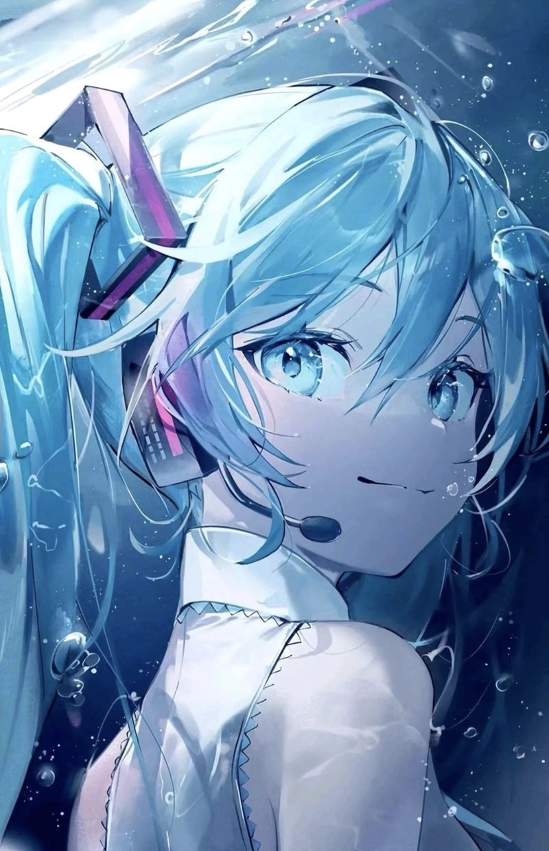 Ảnh anime Miku phong cách trong sáng đẹp