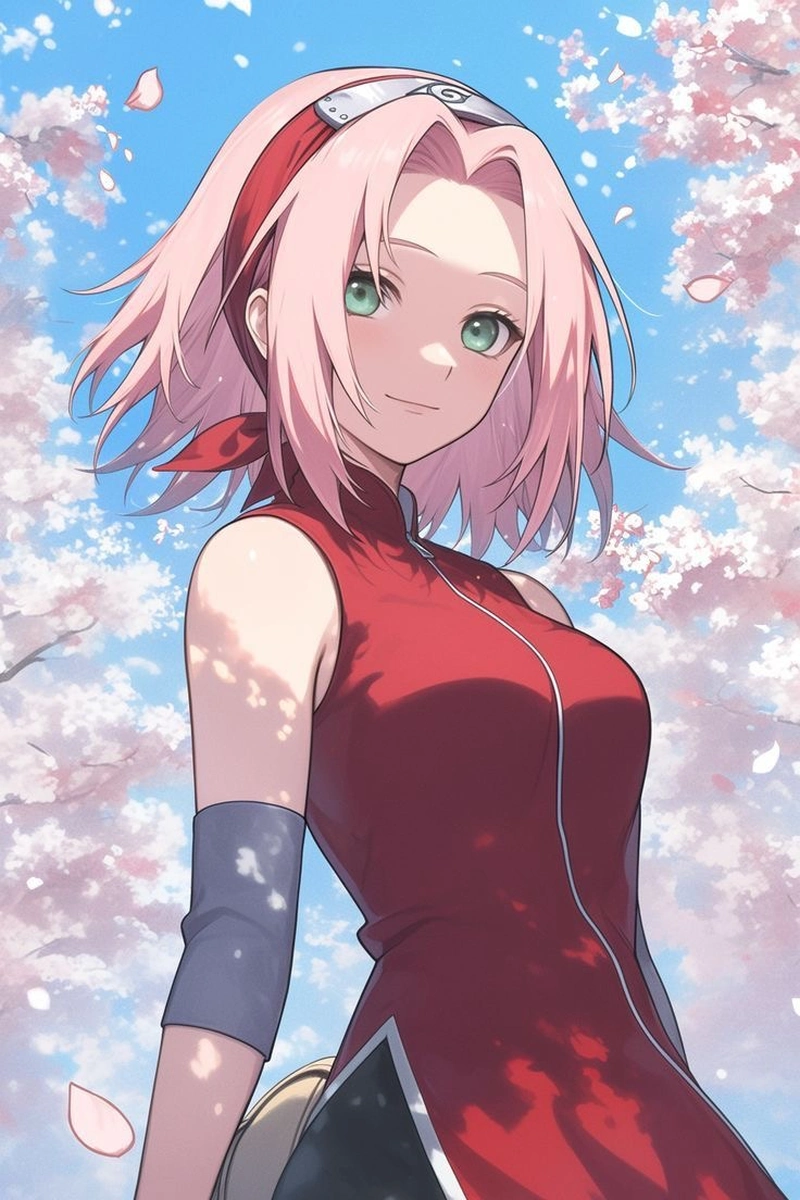 Ảnh anime Sakura tông màu hồng dịu nhẹ