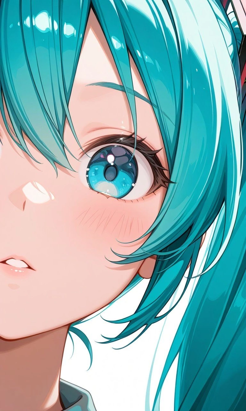 Ảnh anime nữ mang cảm hứng từ Miku