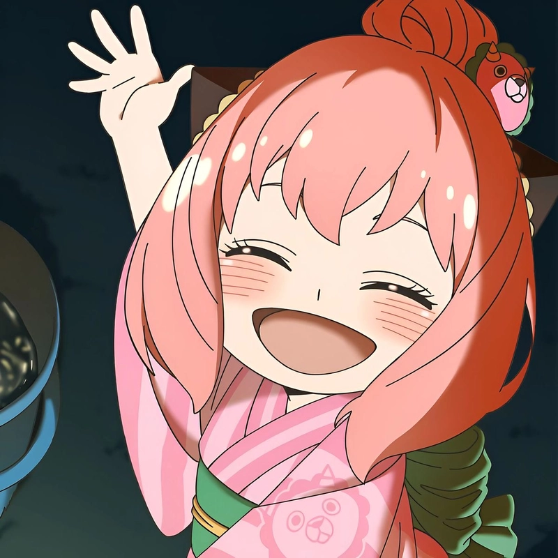 Ảnh biểu cảm tinh nghịch của anime Anya đẹp