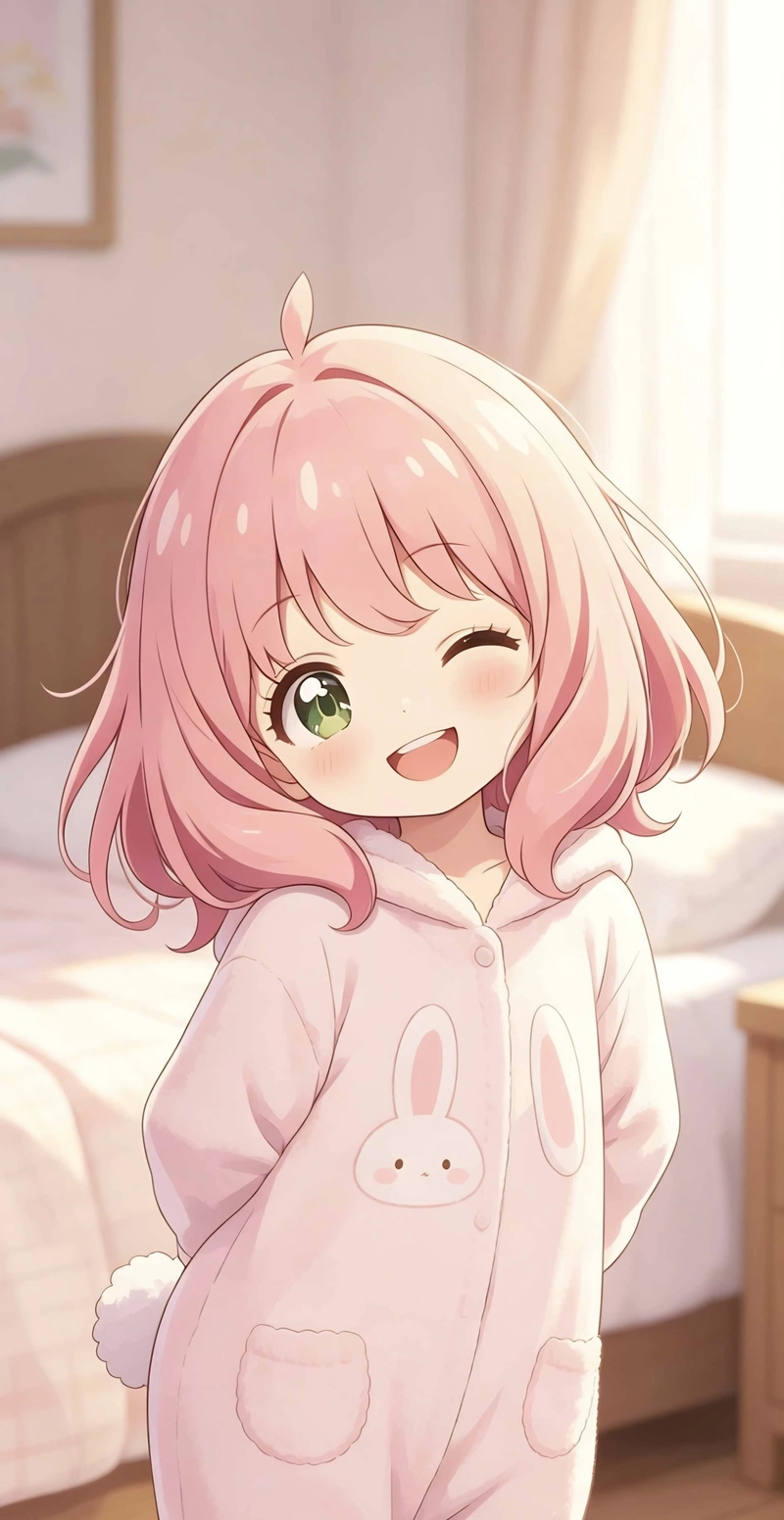 Ảnh gương mặt vui nhộn anime Anya dễ thương