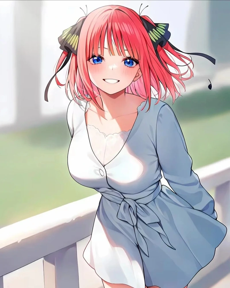 Ảnh nữ anime Nino Nakano dành cho người thích waifu Nhật Bản