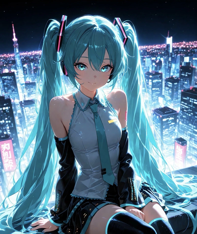 Ảnh tạo dáng ngọt ngào của Miku
