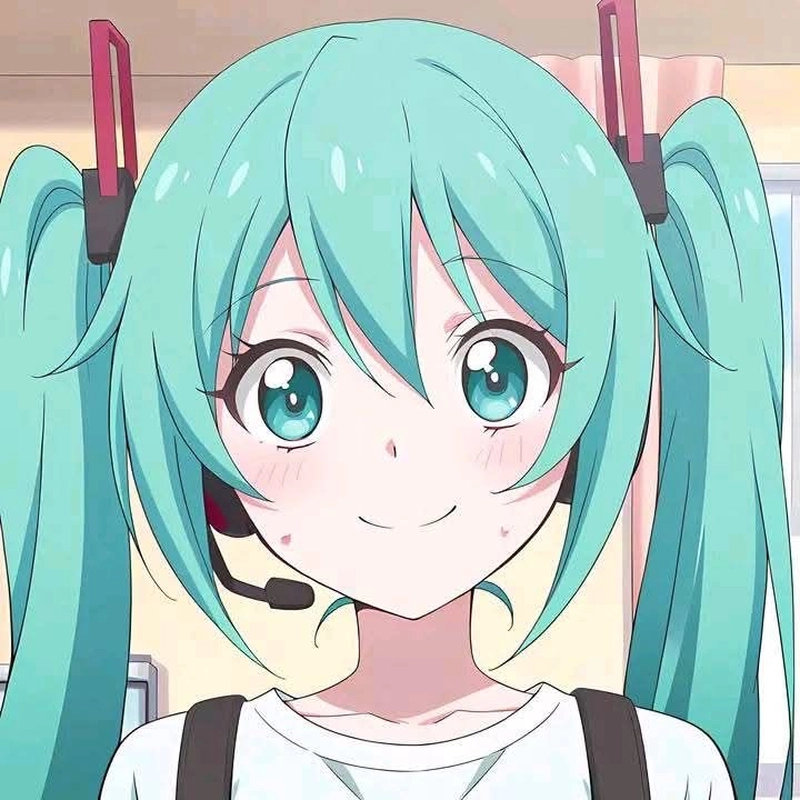 Ảnh tạo hình nữ tóc xanh kiểu Miku
