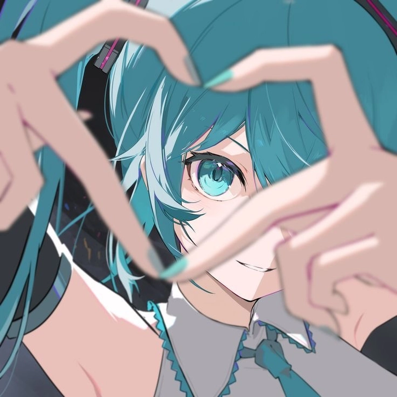 Ảnh tóc xanh nổi bật của Miku