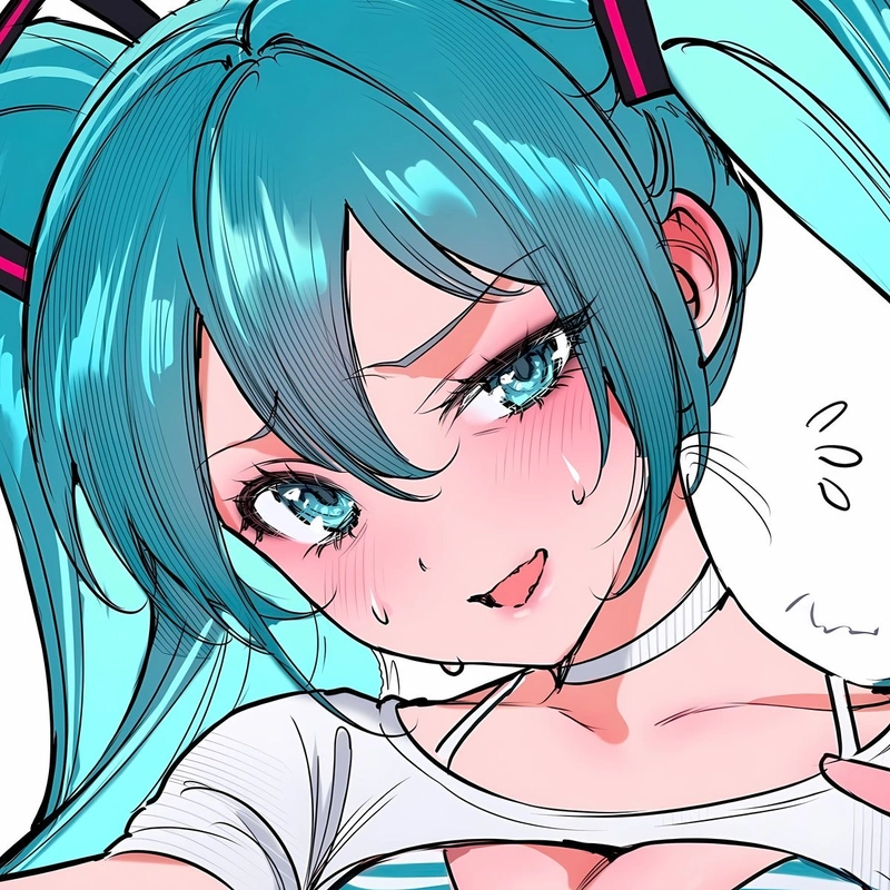 Ảnh vẽ nghệ thuật số nhân vật Miku