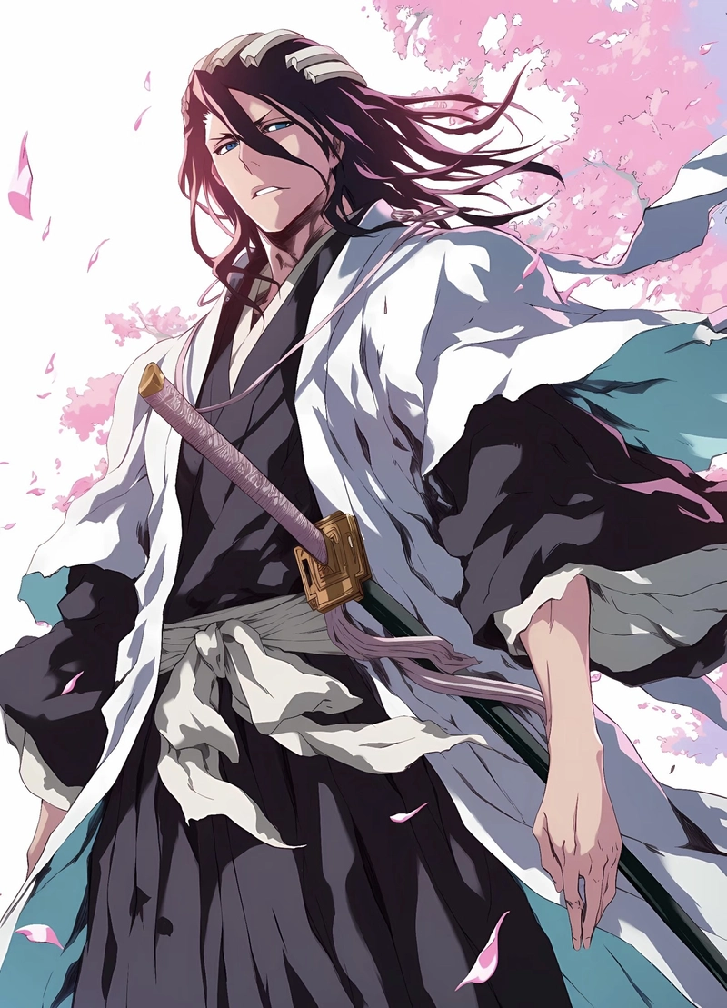 Anime Byakuya Kuchiki ánh nhìn đầy cuốn hút
