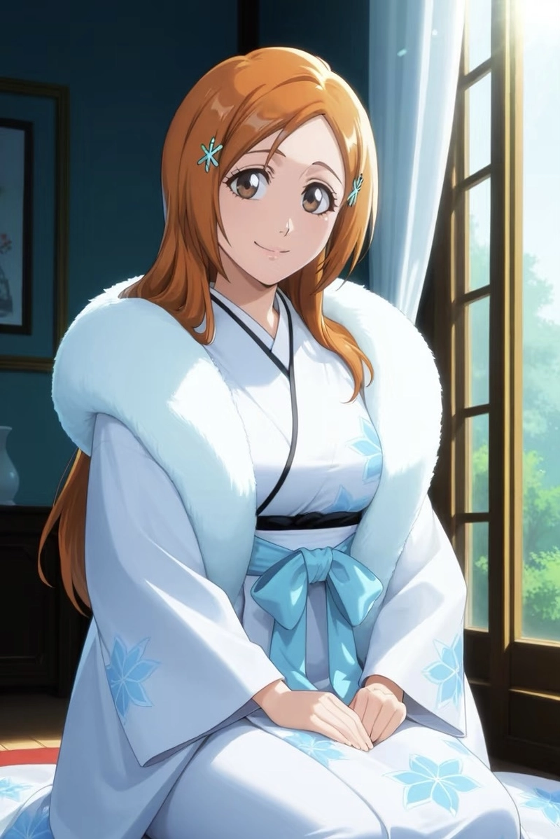 Anime Inoue Orihime có biểu cảm trong sáng