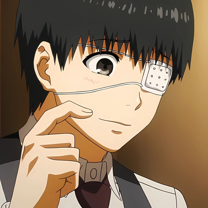 Anime Kaneki ánh mắt nhẹ nhàng cuốn hút