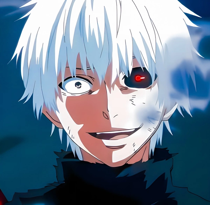 Anime Kaneki biểu cảm nhẹ nhàng tự nhiên