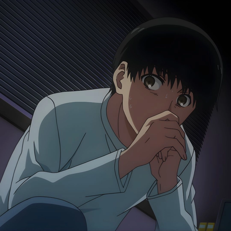 Anime Kaneki với ánh nhìn trầm lặng nhẹ