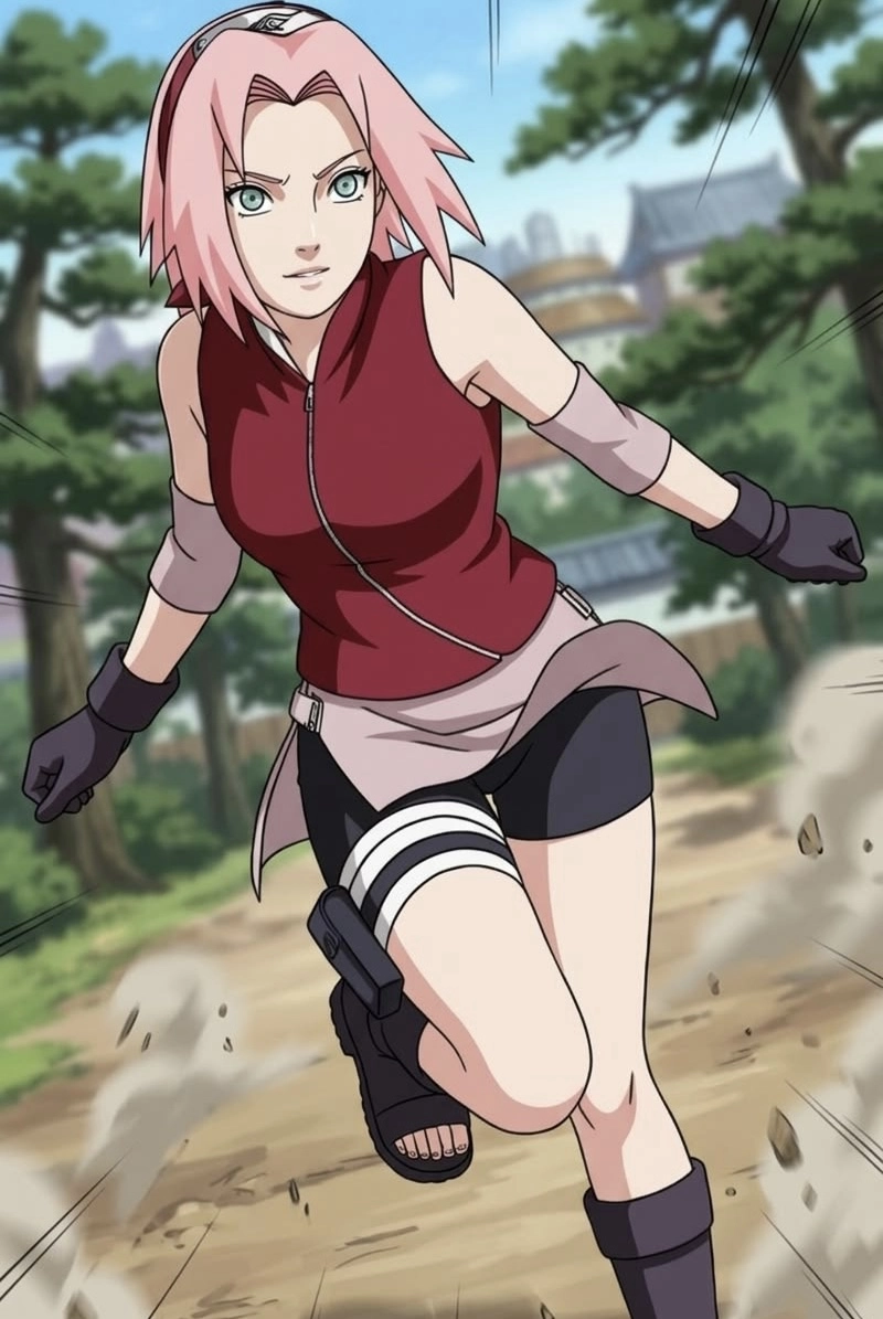 Cảnh Sakura tung phép trong thế giới anime huyền ảo