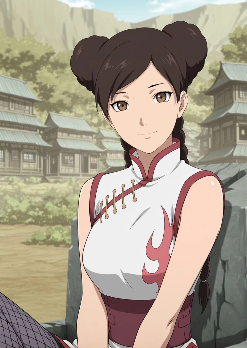 Chân dung Tenten anime với nét đẹp hiện đại tinh tế