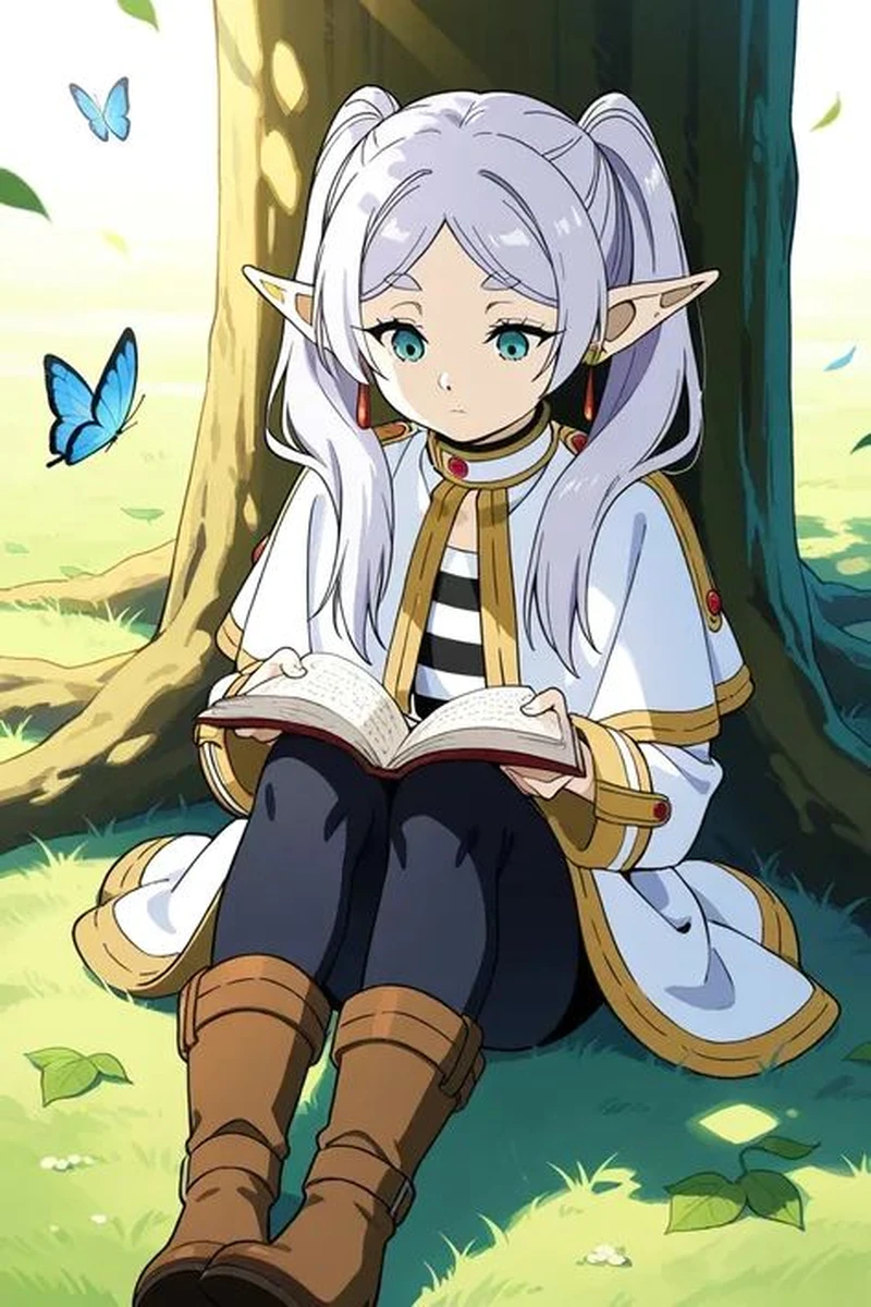 Frieren anime nữ tóc bạc phong cách nhẹ nhàng cực nổi bật