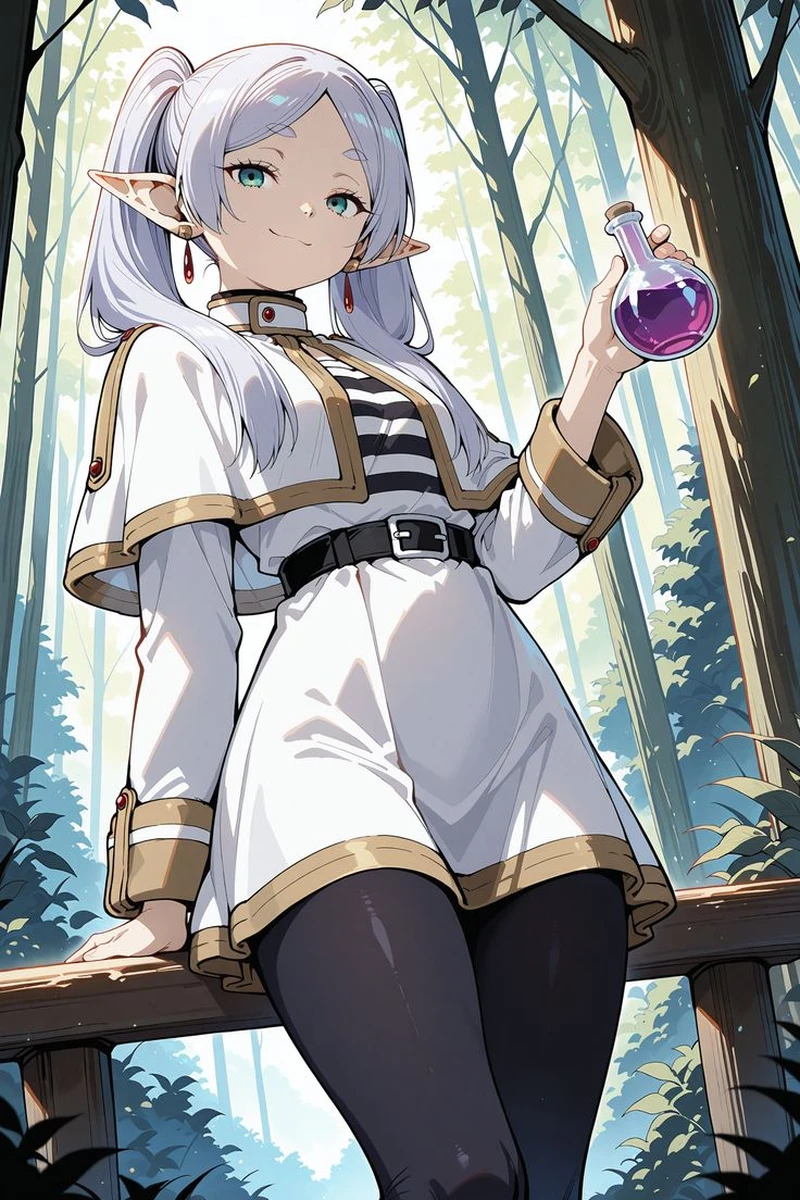 Frieren anime với trang phục pháp sư cổ điển cực đẹp