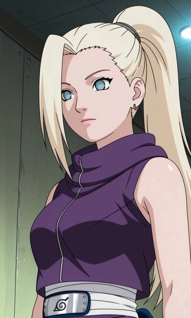 Gương mặt thanh tú của Ino Yamanaka trong anime