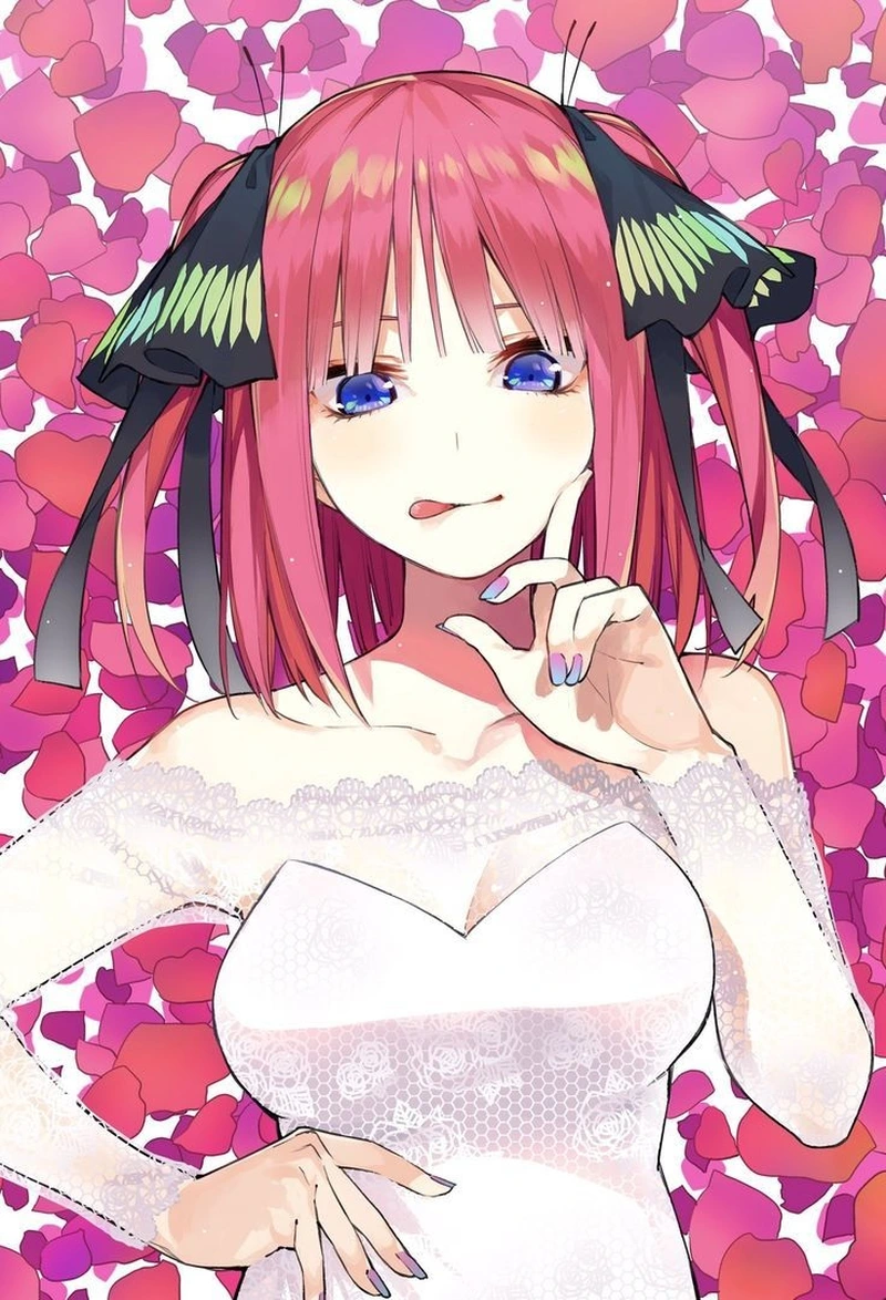 Hình ảnh Anime Nino Nakano cùng gương mặt đáng yêu nổi bật