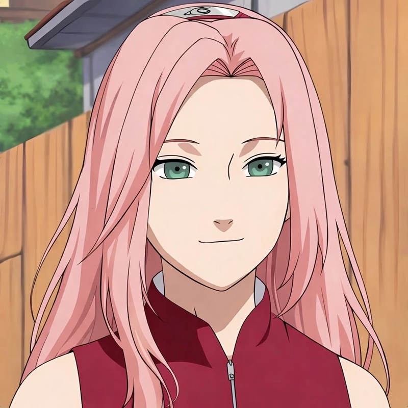 Hình ảnh Sakura anime dịu dàng giữa khung cảnh thiên nhiên