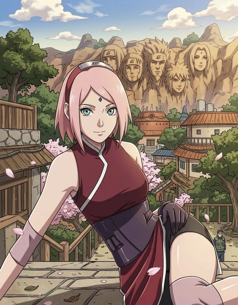 Hình ảnh Sakura dưới mưa hoa anh đào lãng mạn
