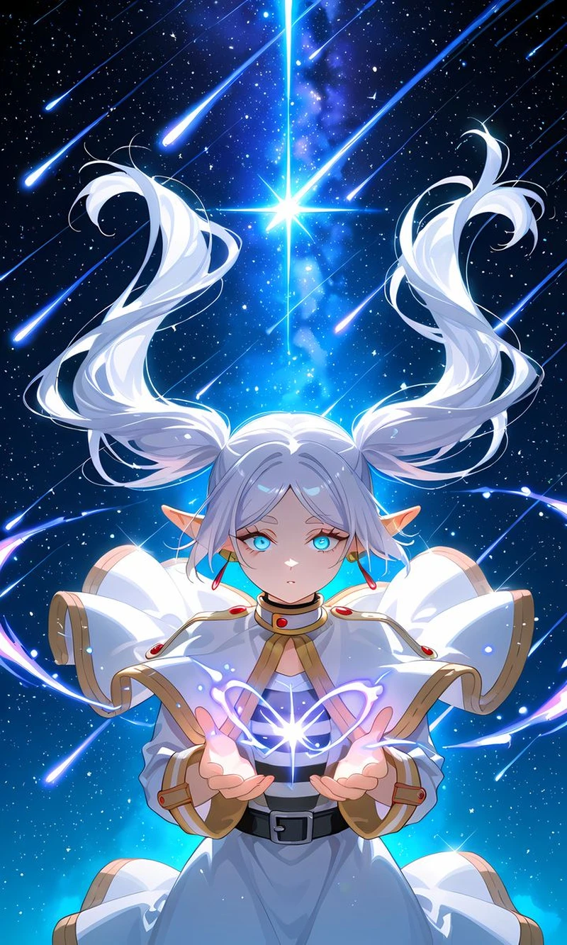 Hình ảnh anime Frieren với vibe nhẹ nhàng cực thư giãn