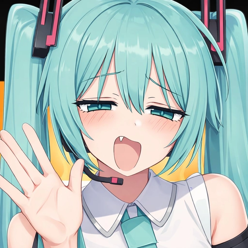 Hình ảnh anime Miku tông màu mộng mơ