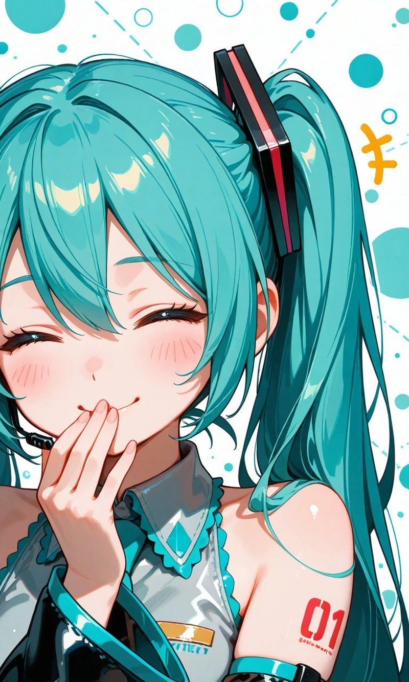 Hình ảnh anime Miku tông màu trong trẻo