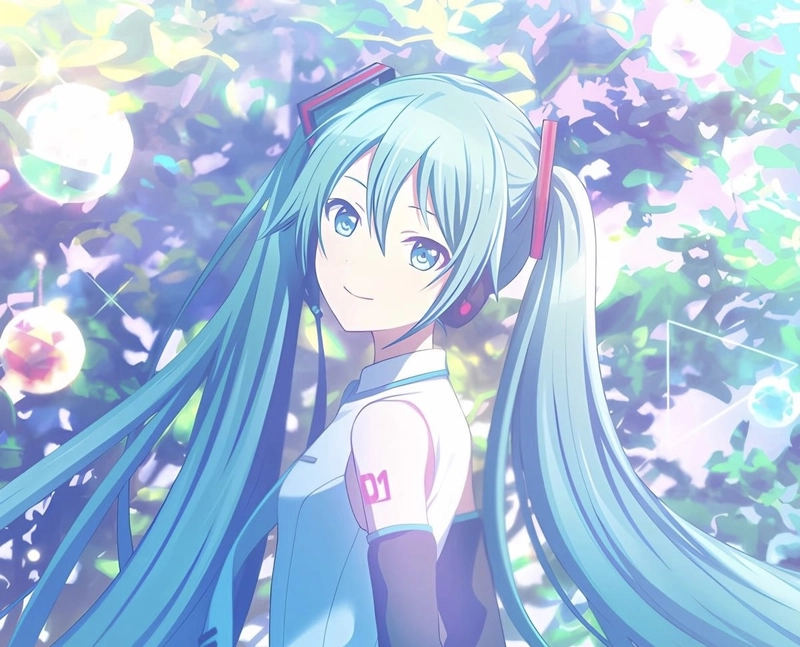Hình ảnh dịu dàng với nụ cười Miku