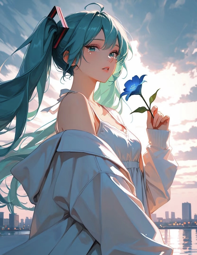 Hình ảnh nhân vật Miku phong cách đáng yêu