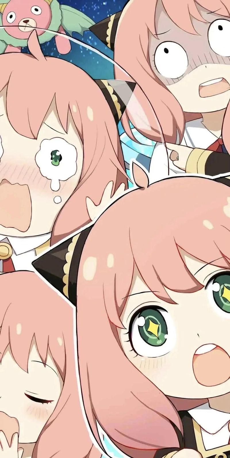 Hình ảnh nhân vật tóc hồng anime Anya