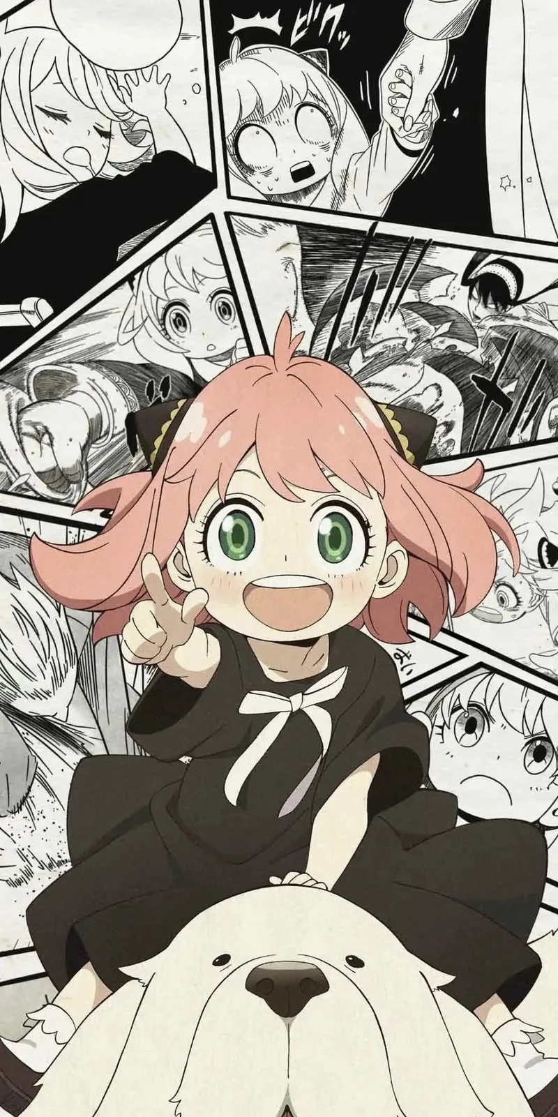 Hình anime Anya biểu cảm ngộ nghĩnh dễ thương