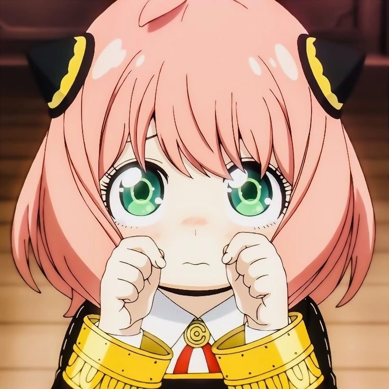Hình anime Anya gương mặt đáng yêu rạng rỡ