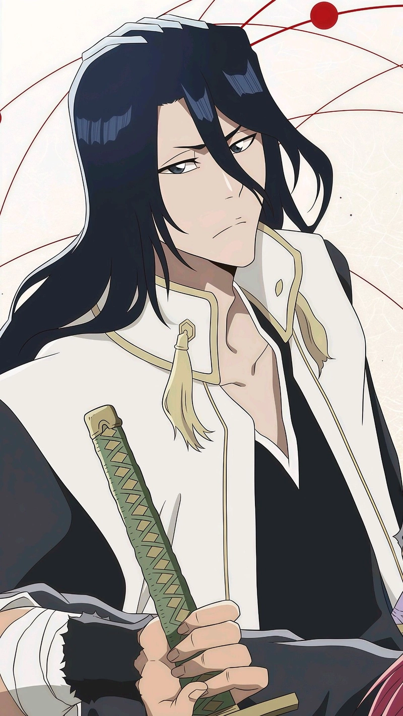 Hình anime Byakuya Kuchiki biểu cảm bình tĩnh