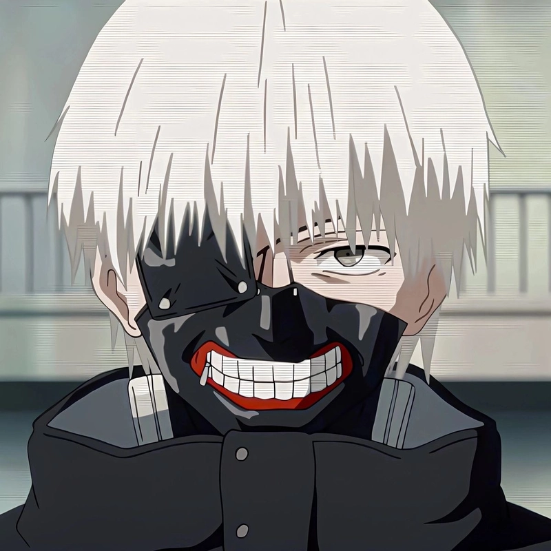 Hình anime Kaneki thần thái trầm lặng
