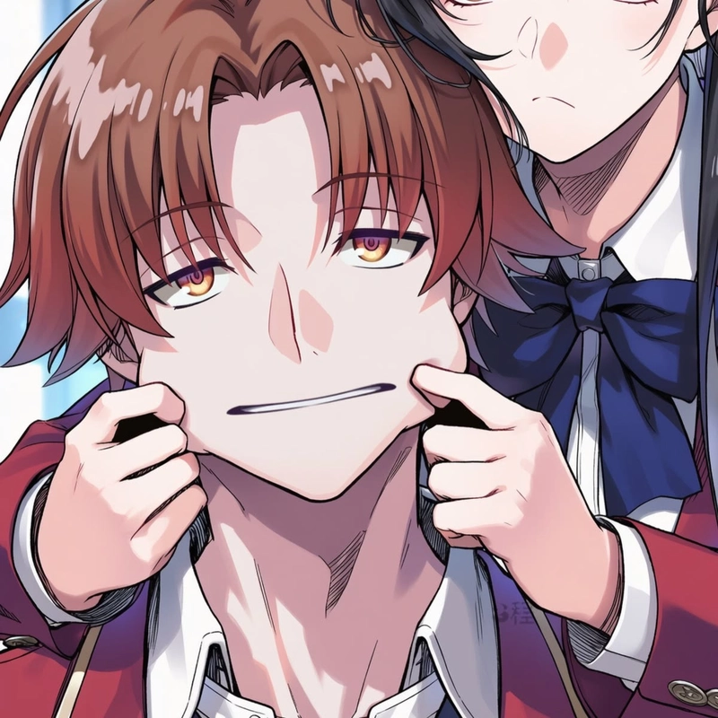 Hình anime Kiyotaka biểu cảm bình tĩnh đẹp
