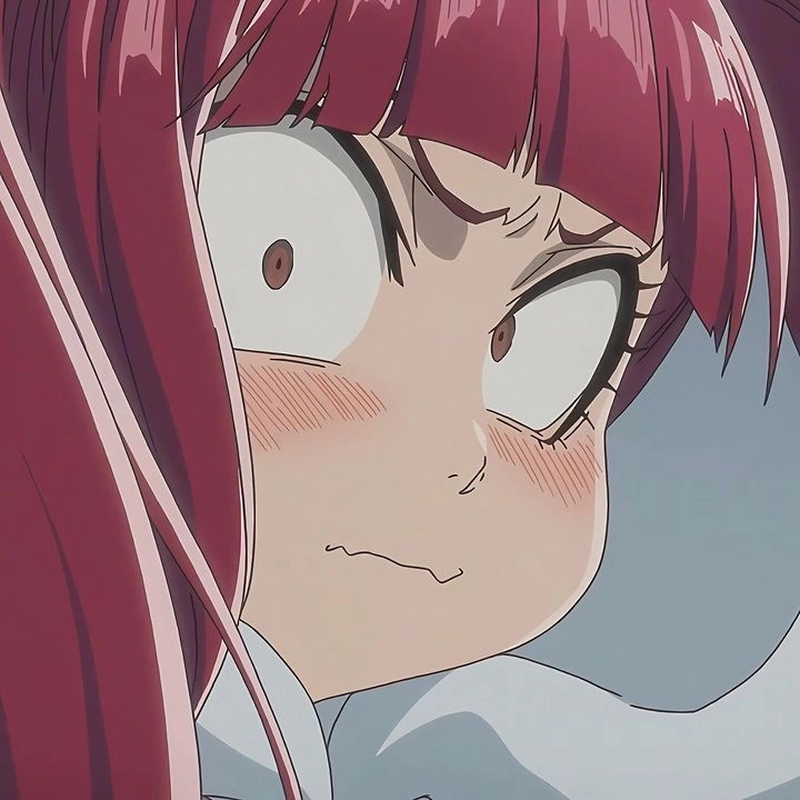 Hình anime biểu cảm lạnh Dokugamine Riruka