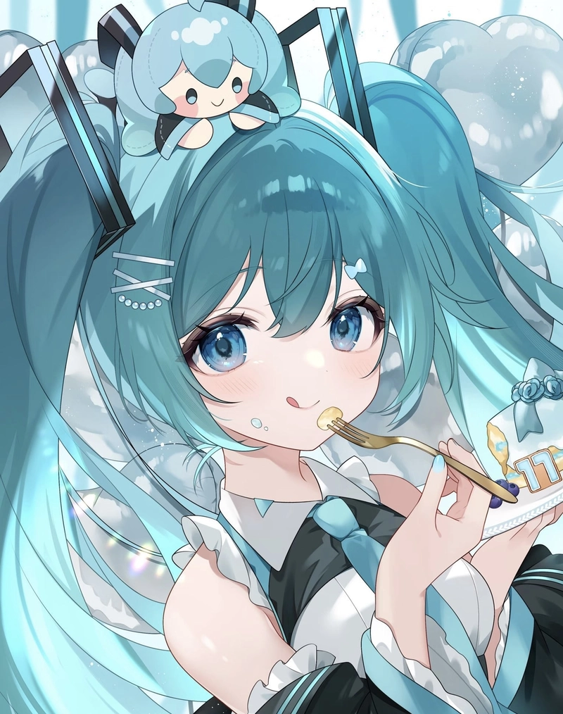 Hình chân dung đẹp ngắm nhìn anime Miku