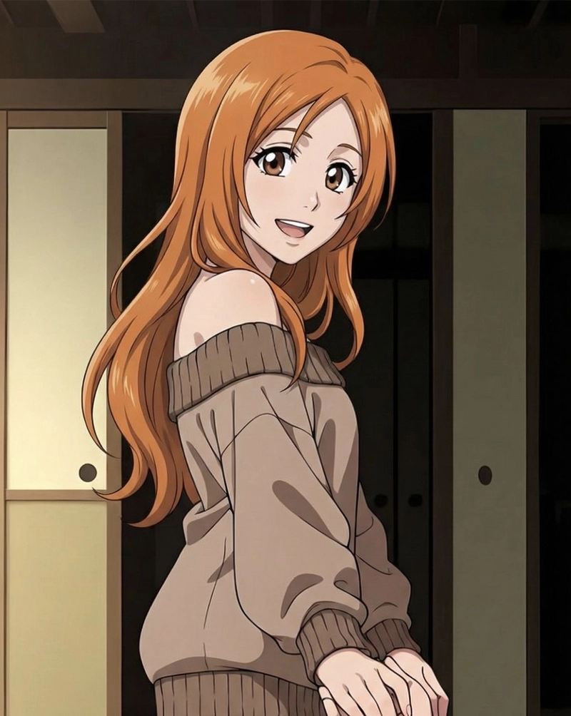 Hình khoảnh khắc vui tươi Orihime xinh