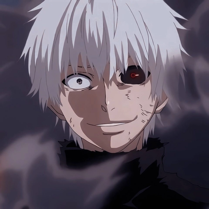 Khoảnh khắc anime Kaneki biểu cảm nhẹ nhàng