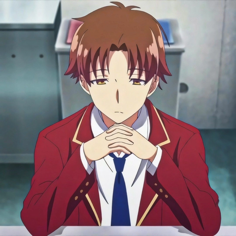 Khoảnh khắc anime Kiyotaka ngồi trong lớp học