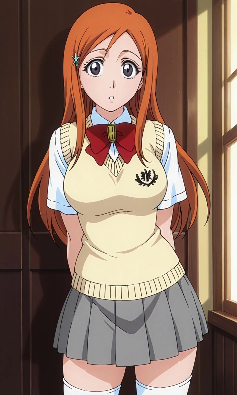 Nhân vật Orihime mang thần thái buồn nhẹ