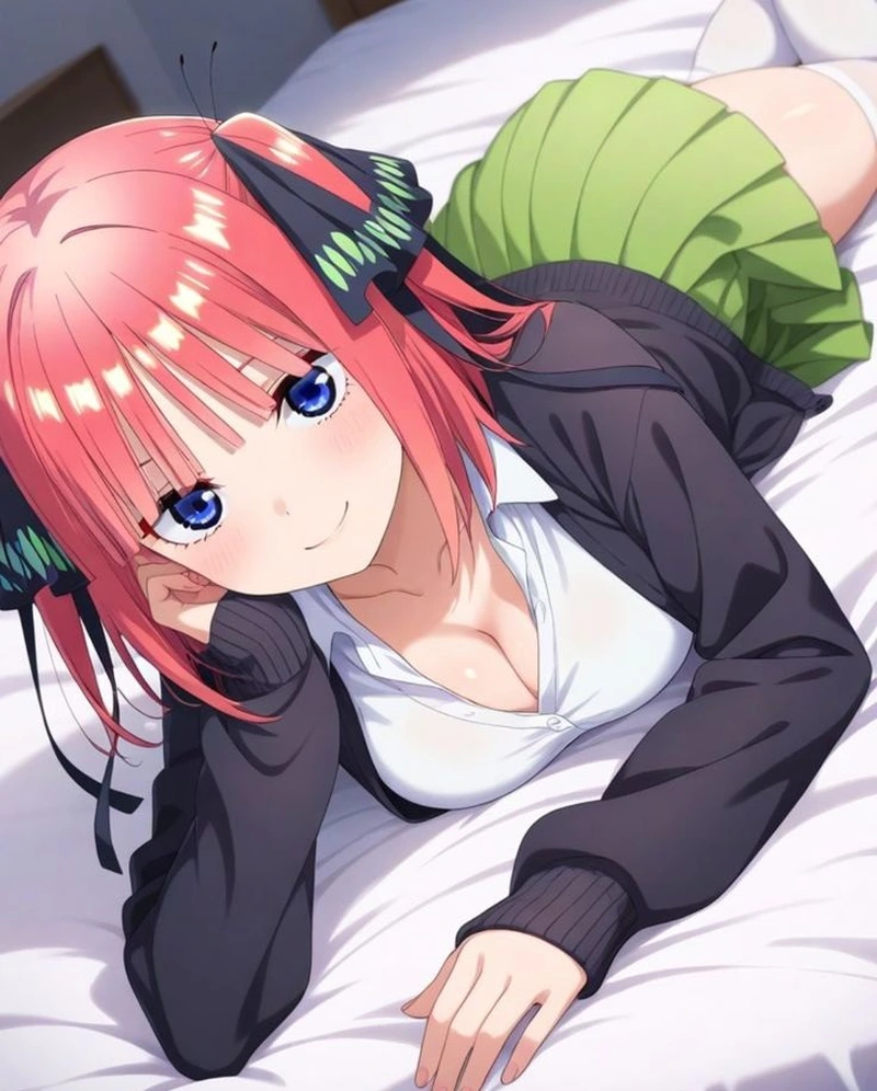Nino Nakano anime cùng biểu cảm dễ thương khiến fan yêu thích