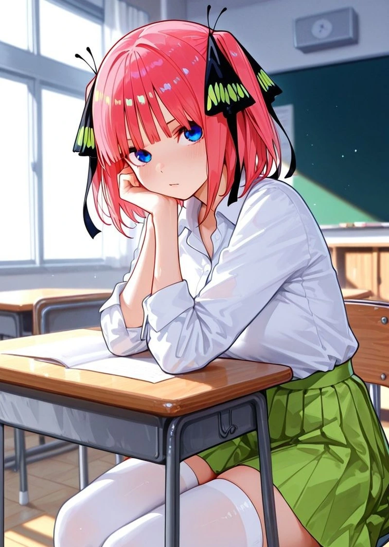 Nino Nakano waifu phù hợp làm hình nền anime cực kỳ xinh