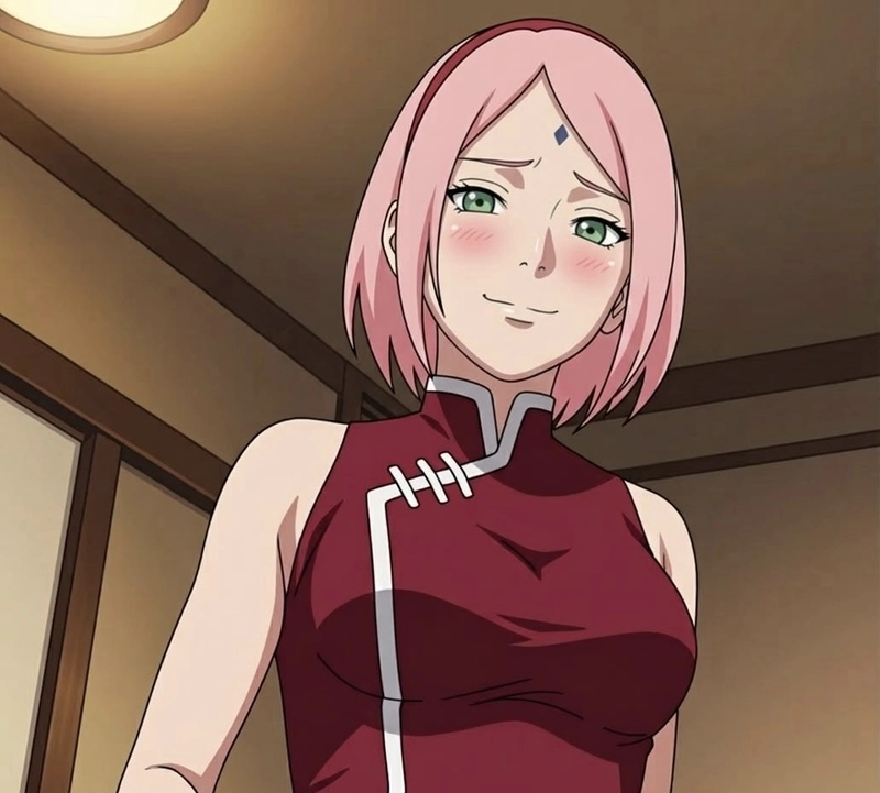 Sakura anime đáng yêu trong bộ trang phục xinh