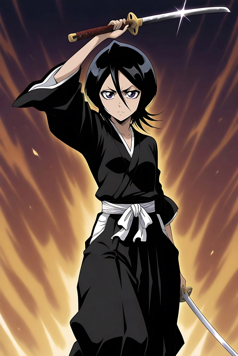 Tạo dáng chiến đấu cùng Kuchiki Rukia